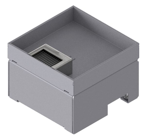 Produktbild UBD 162 302  -  Unterflur-Bodendose UBD 160 inkl. Deckel mit Kante, geschlossen, 30mm Vertiefung und 1 Bürstenauslass